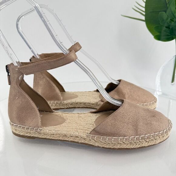 Eileen Fisher Womens Lal Espadrille Flat Size 8 Copper Gold Metallic Leather - Picture 4 of 16